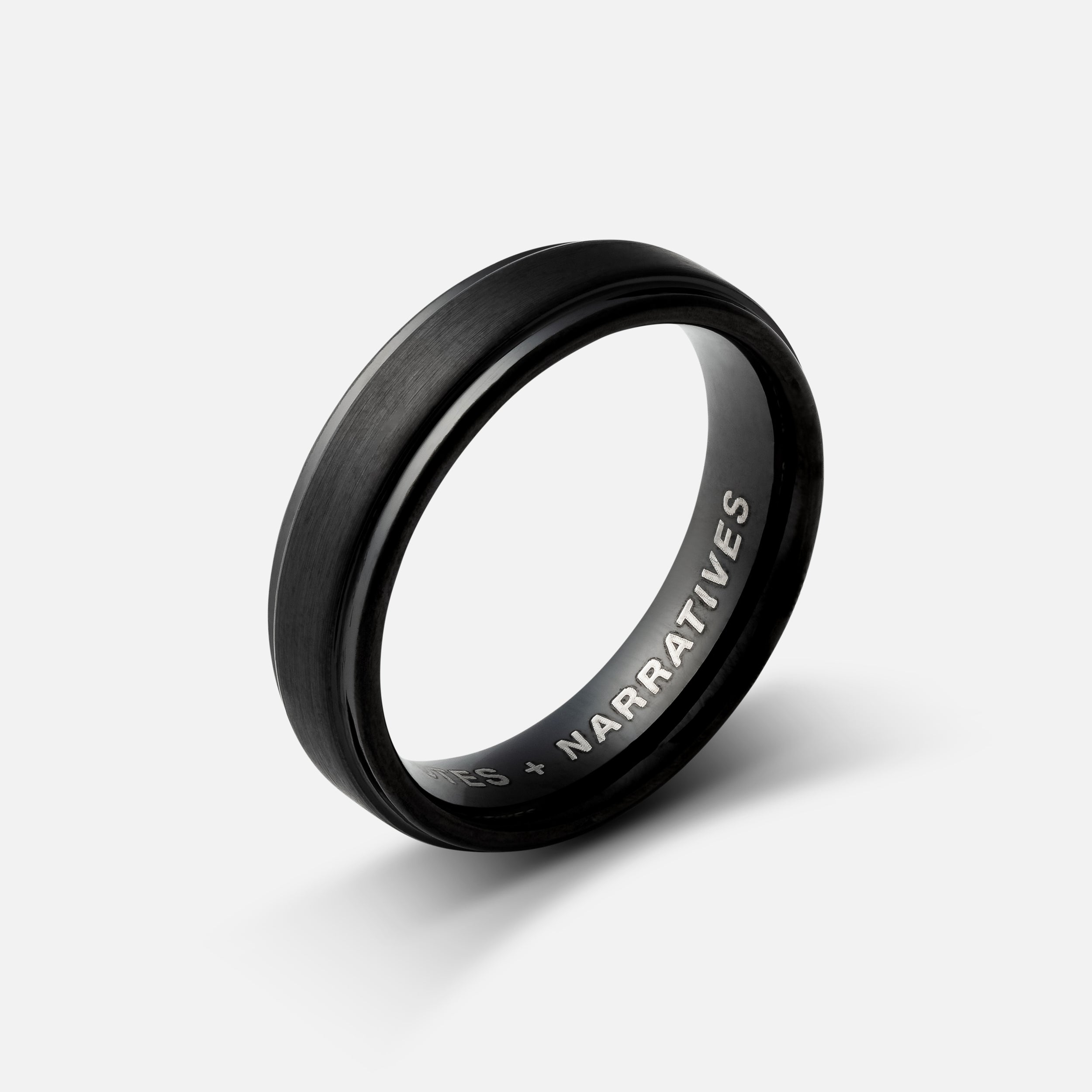 Brushed Tungsten Ring (Black) 6MM